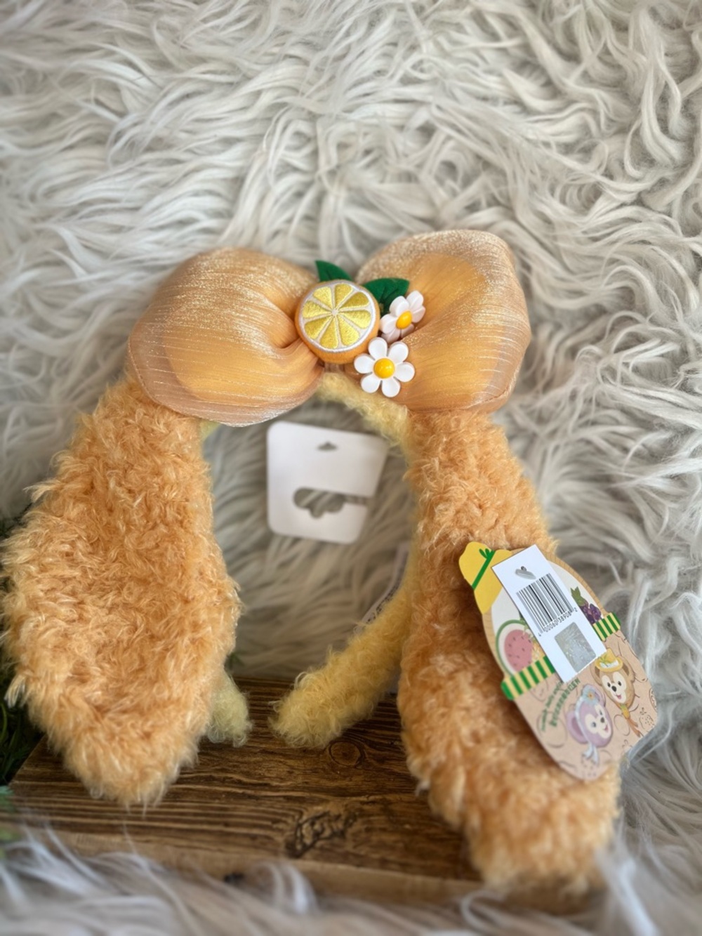 Disney Parks Shanghai CookieAnn Summer Duffy and Friends Lemon Ear Headband.